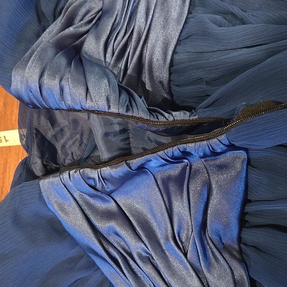 London Times Royal Blue One Sboulder Dress - Picture 7 of 9